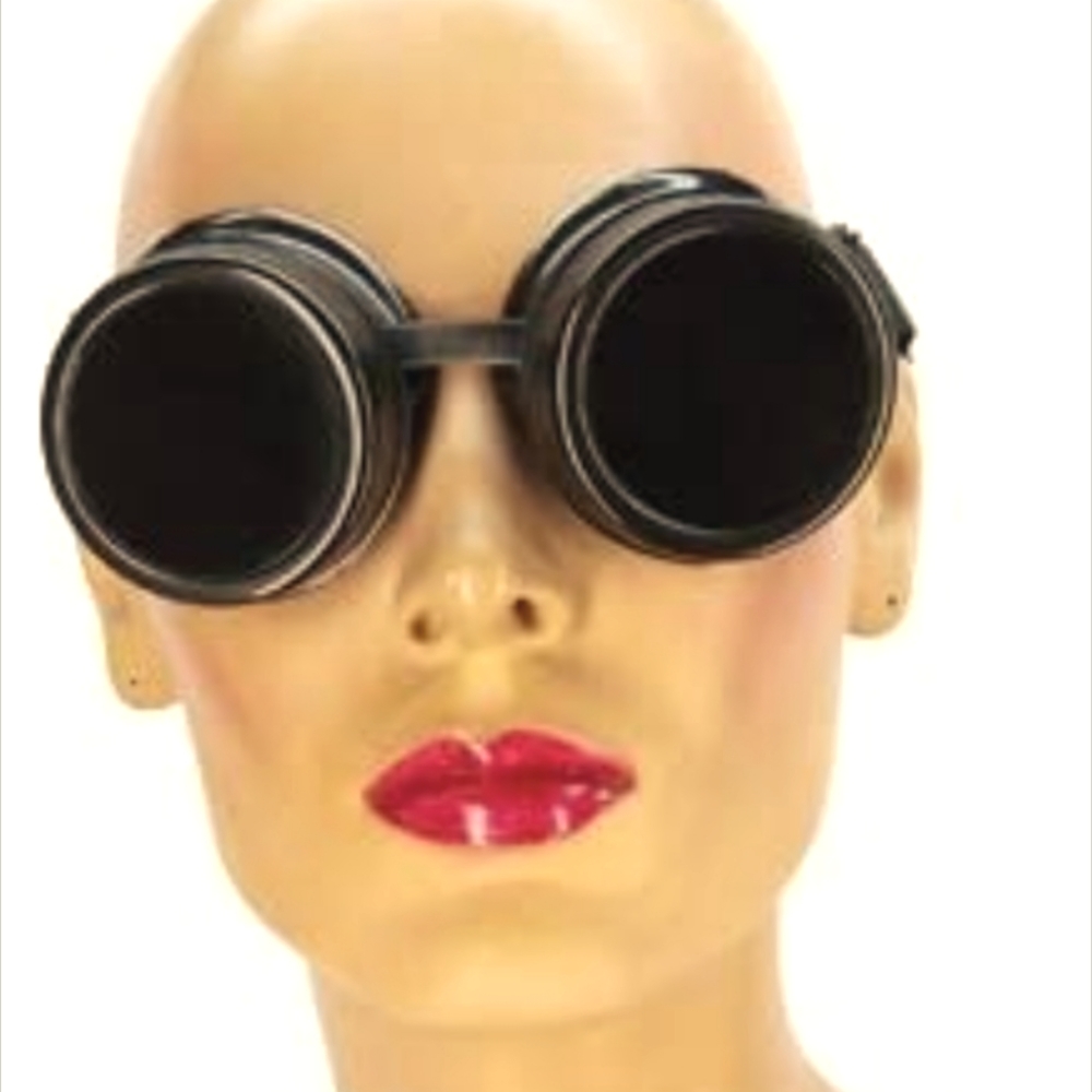 Unisex Steampunk Vintage pilot goggles aviator glasses. Mirrored goggles.